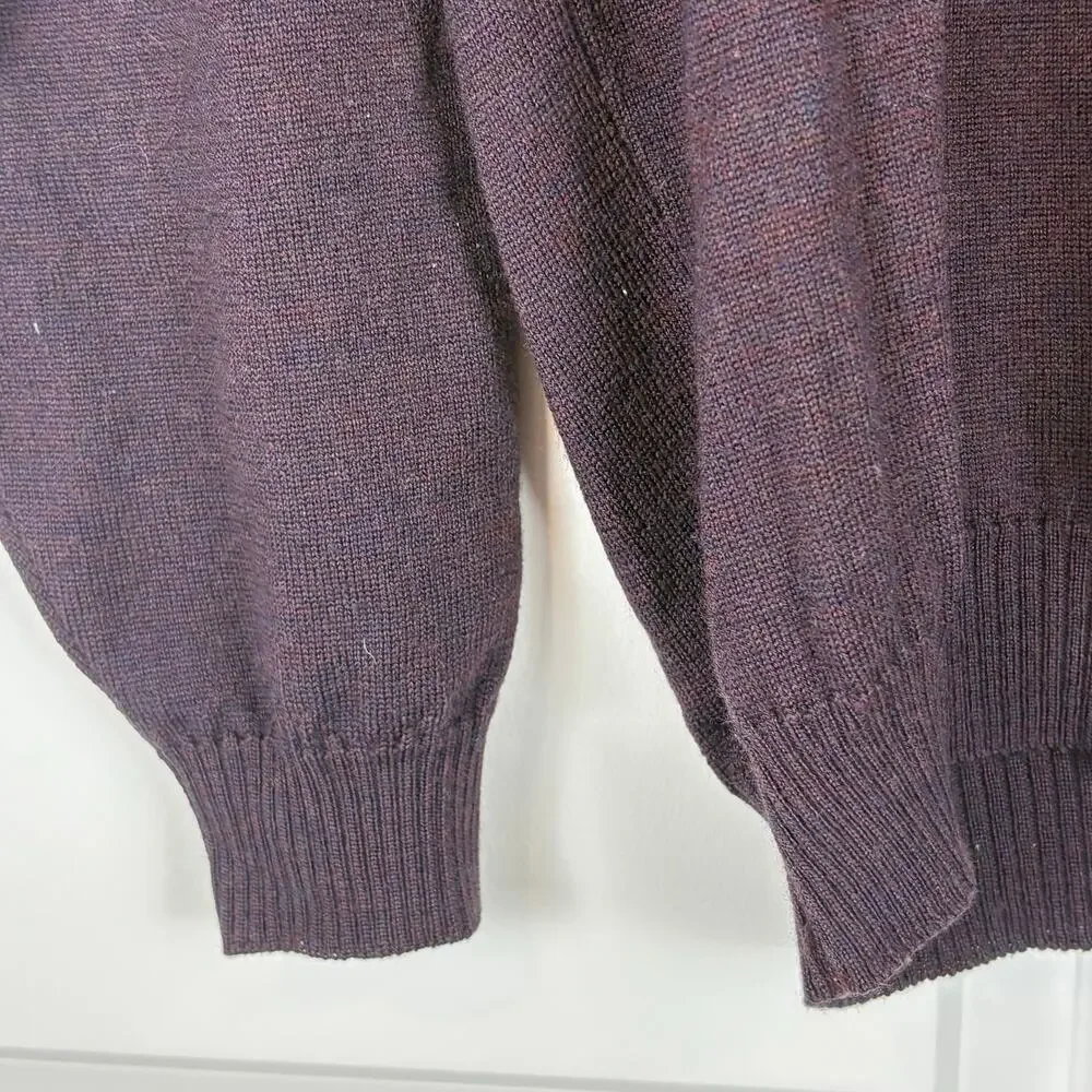 Brandini Turtleneck Wool Sweater Purple Cozy Winter Chic Women's Size Medium